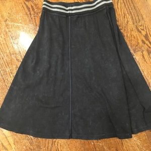 Dot denim skirt